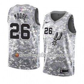 Muški NBA Dres San Antonio Spurs Ben Moore 26 Nike 2018-19 Siva Swingman